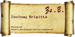 Zsolnay Brigitta névjegykártya